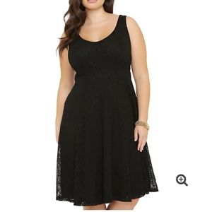 Torrid Black Lace Dress Size 16